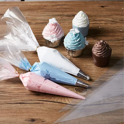 

High quality custom PE kitchen baking 12 inch 20pcs cream cake decoration icing pastry piping bags disposable