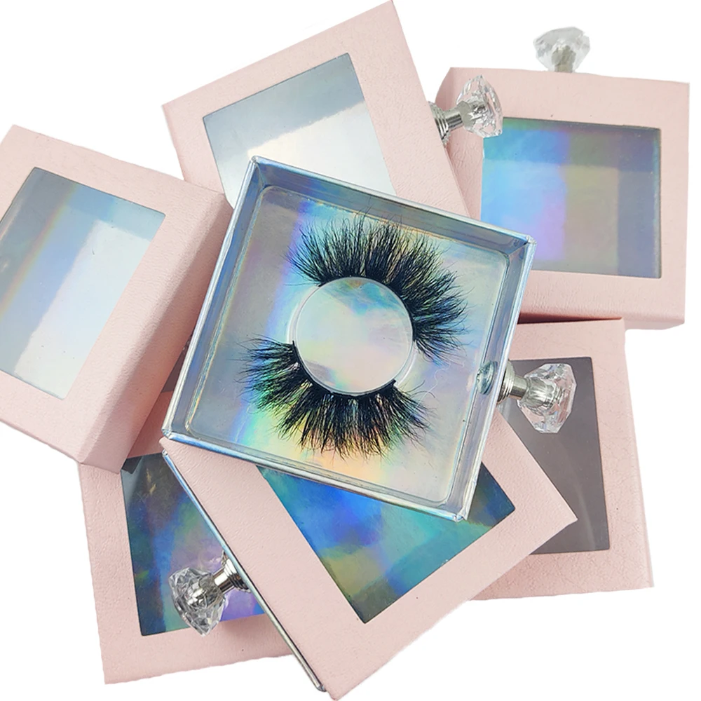 

2021 new arrival eyelashes mink eyelashes 25mm custom lashes vendors with custom box packaging lash, Natural black