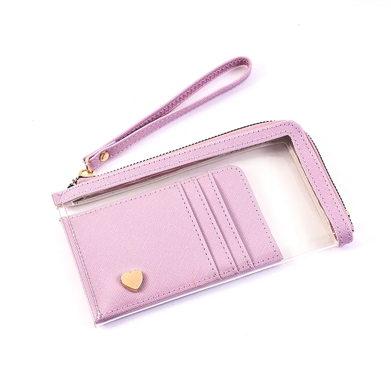 

Fashion Cute Girl Coin Purse High Quality Slim Leather Card Holder Wallet For Women, Floral print+purple+pink+black+yellow