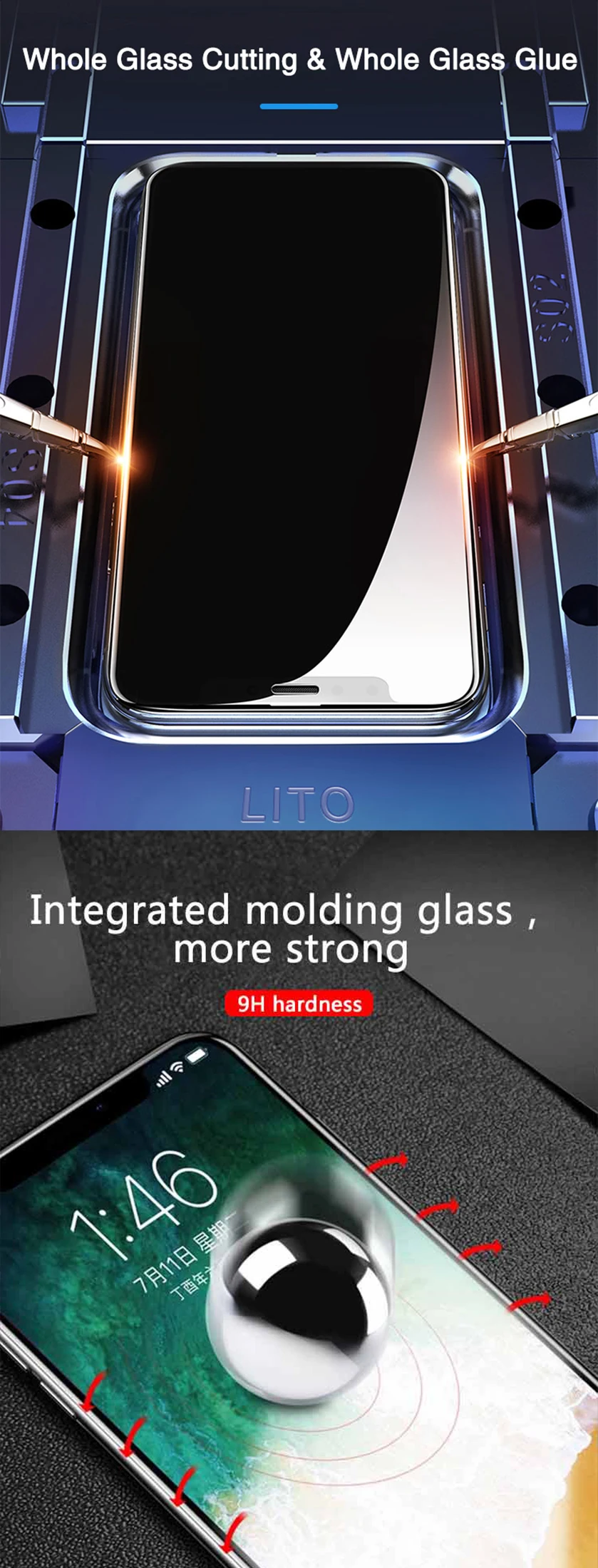 Lito D+ Strong Edge Anti Shock Anti Oil Screen Protector Tempered Glass
