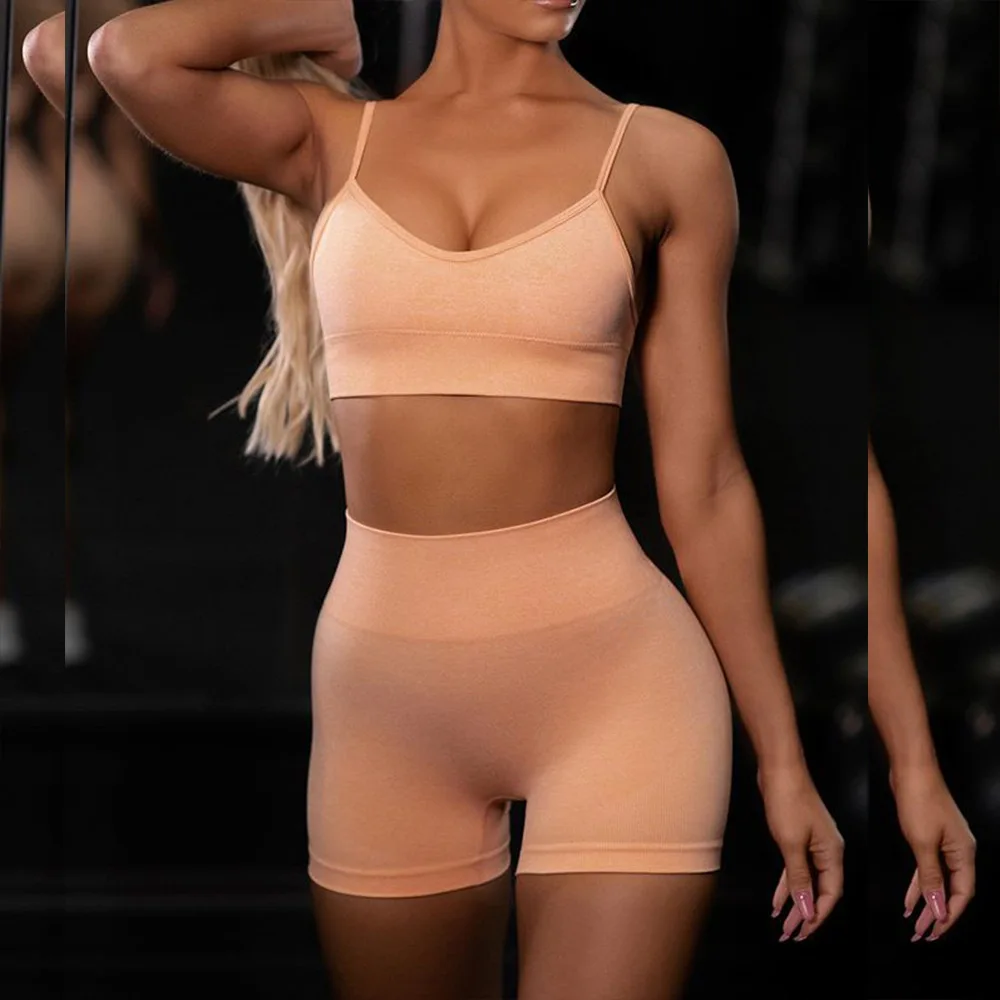 

women fitness sport bra solid color seamless yoga bra High elasticity gym tops