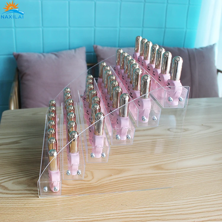 Naxilai Opi Nail Polish Display Rack Customized Nail Polish Wall Display Rack Mount Nail Polish