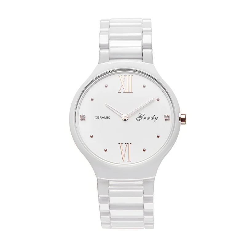 

White Ceramic Waterproof Watch Wristwatches Men Fashion Ceramic Quartz Watch