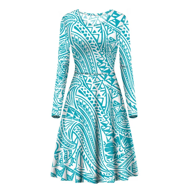 

Fashion Girls' Skirts Polynesian Traditional Tribal Print Wholesale Autumn Women Long Skirt Customized Plus Size Dress&Skirts