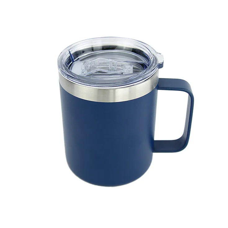 

Double wall coffee mugs12oz stainless steel leak proof powder coating Travel Cup Tumbler Thermal Coffee Mug Cup With Lid