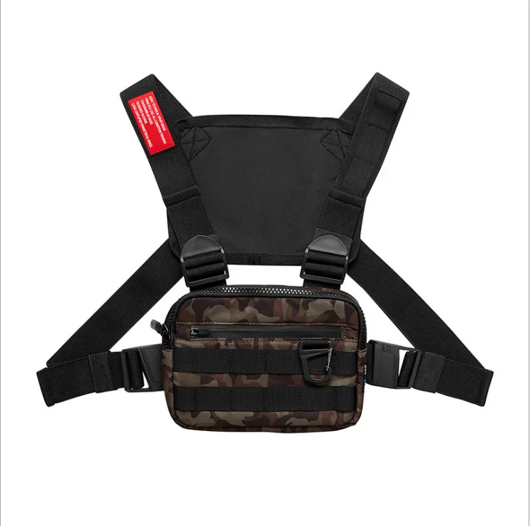 

Wholesale fashion men crossbody should sling bag custom chest rig bag, Black