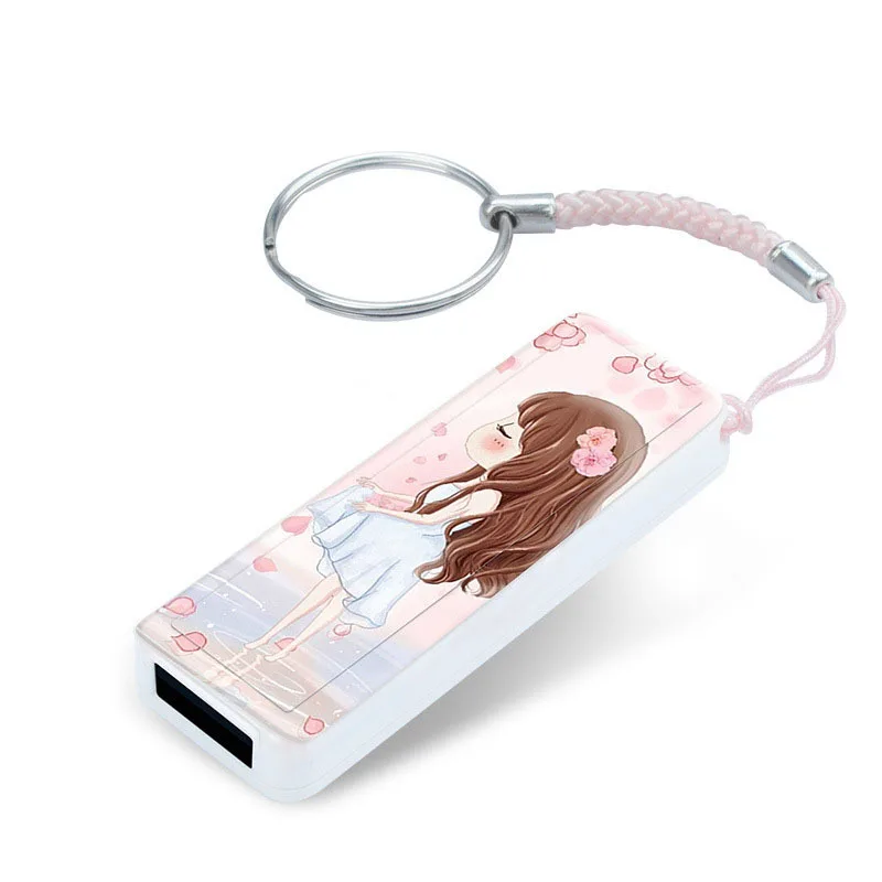 

Custom logo USB Flash Drive usb2.0 3.0 flash 64GB high speed plastics USB stick lovely U disk to send adapter