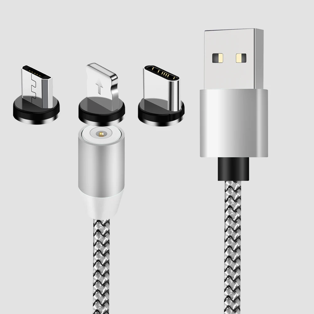 

1M Magnetic Phone Cable for iPhone Micro USB Type C Cable Magnetic Charger