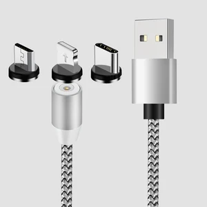 1M Magnetic Phone Cable for iPhone Micro USB Type C Cable Magnetic Charger