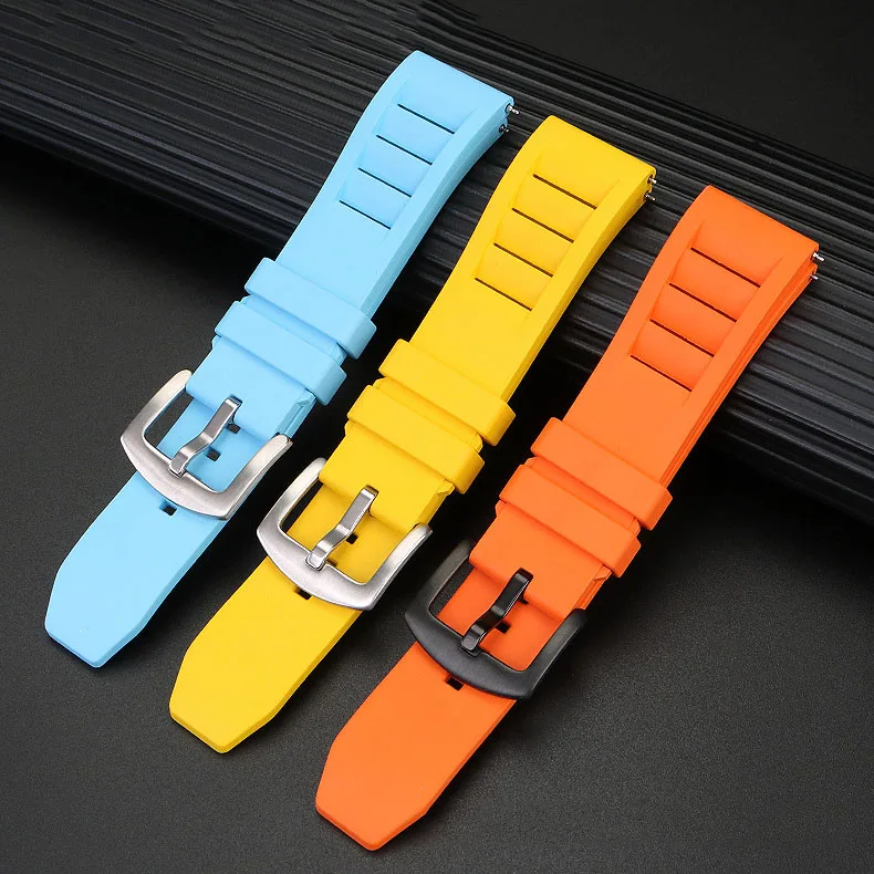 

Luxury Style New Richard FKM Rubber Watch Strap Quick Release Watch Band High Quality Rubber Watch Band