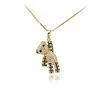 custom beautiful gold plated animal teddy bear pendant necklace