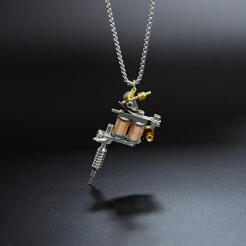 

Fashion Mini Tattoo Machine Necklace For Men Women Hot Design Fashion Women Necklace Jewelry, Picture
