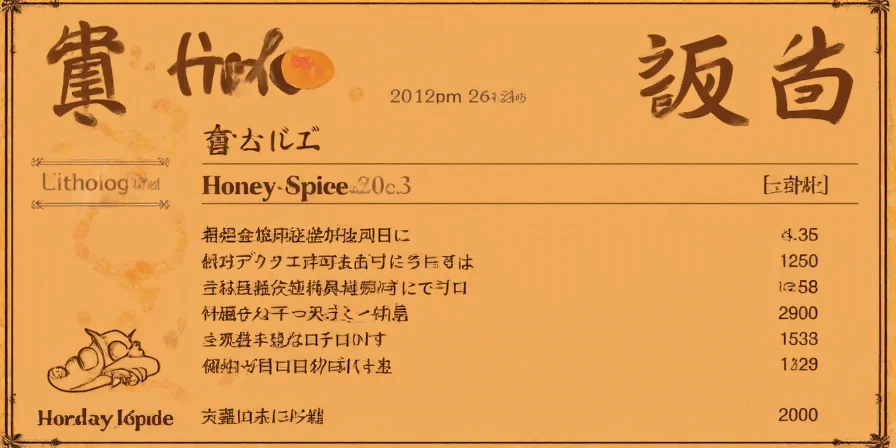 A close-up shot of a golden honey drizzle over a mix of ground spices like cinnamon, paprika, and chili powder.