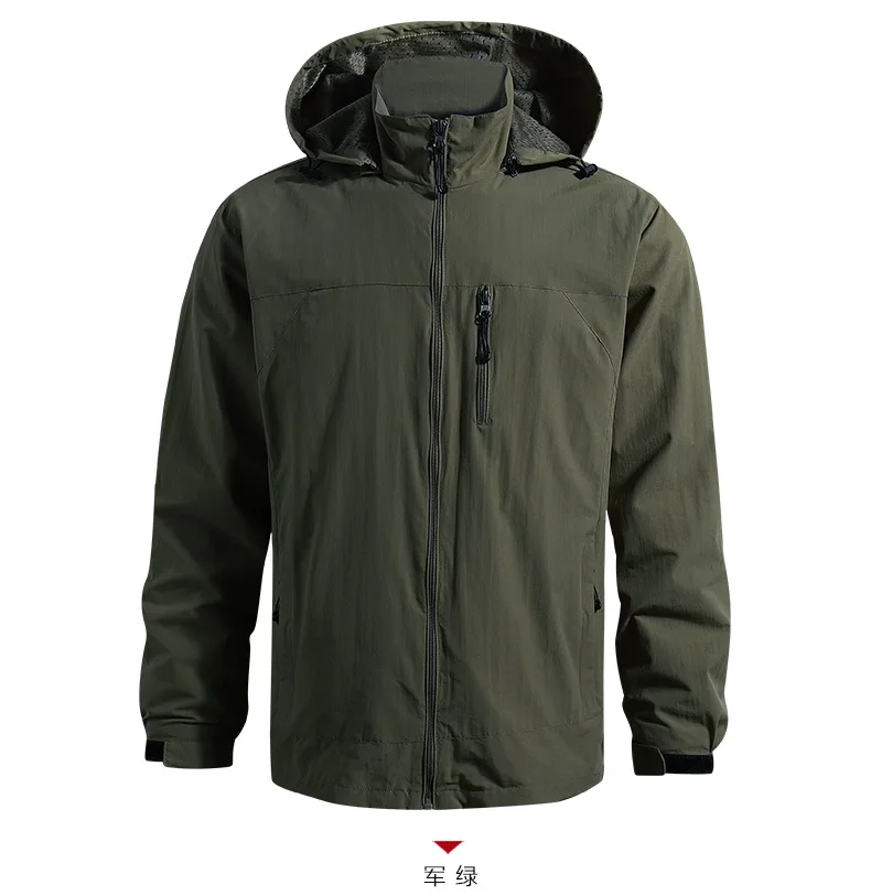 

2021 wholesale Winter Warm Snow Coat plus size Outdoor Sport Windproof clothing Men's outdoor Softshell Jacket with hood, 5colors