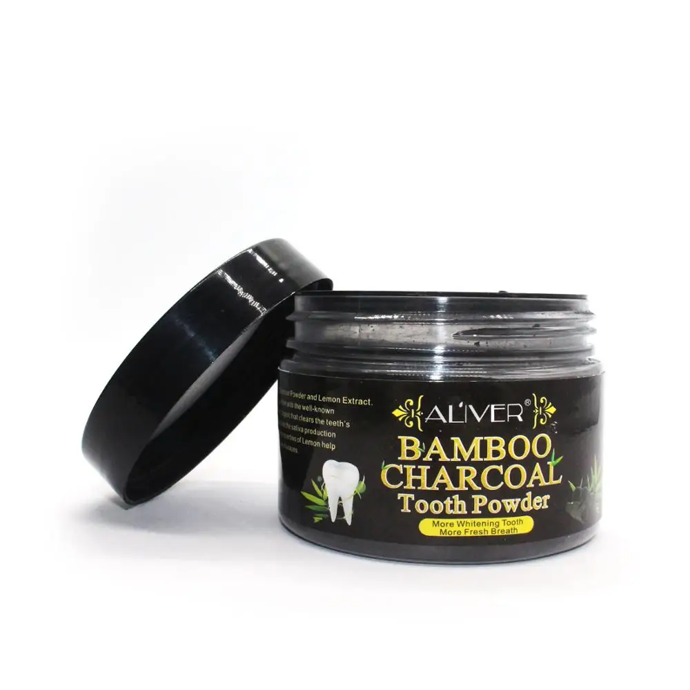 

100% Natural activated charcoal vegan whitening tooth powder