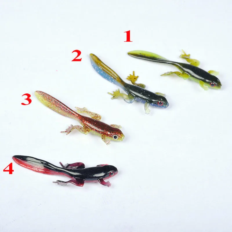 

1pc Silicone Soft Frog Bait Fishing Lure 80mm/3.8g Rubber Worm Tadpole Wobblers Lifelike Lake Fishing Isca Artificial Shad Pesca