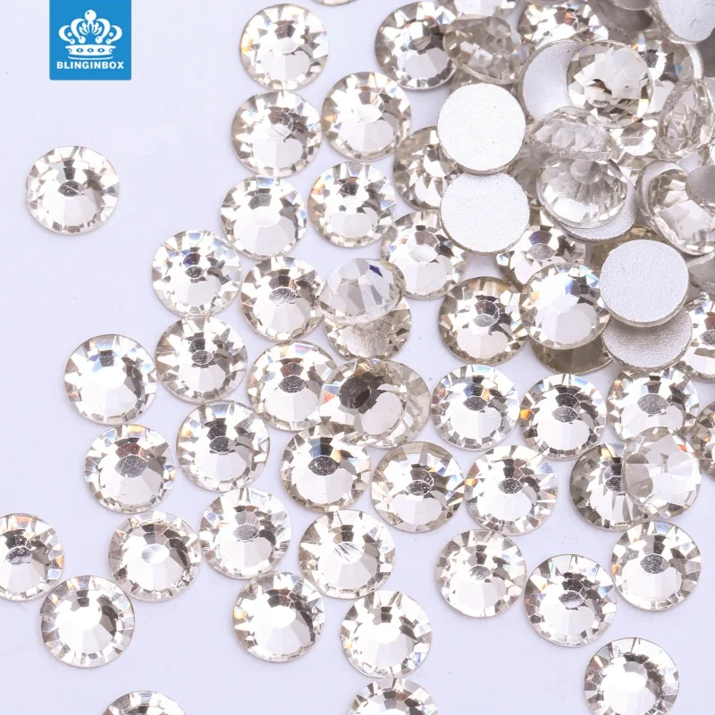 The most popular silver back crystal ab SS10 glass flatback non hot fix rhinestones