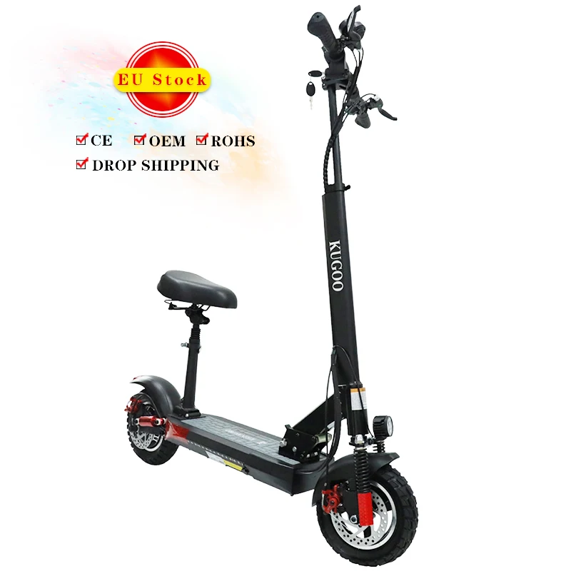 

DDP Free Duty EU Warehouse 48v 500w Foldable Kick Scooters,foot Scooters Adult Electric Scooter, Black+red