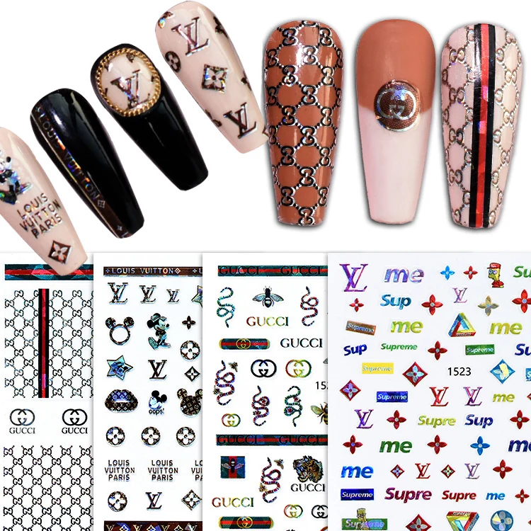 

1523-1528 Wholesale Nail Art Supplies Adhesive Cartoon LvGuci Figure Nail Art Stickers and Decals