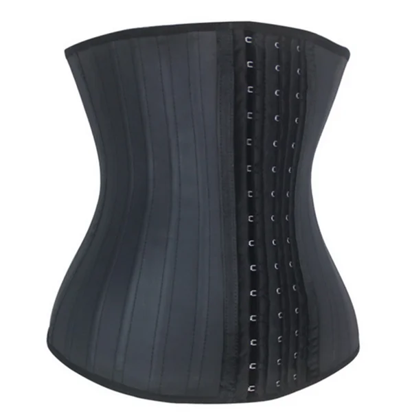 

High Quality smooth latex 3 hook 25 steel bone waist trainer Belt for women, Black,skin