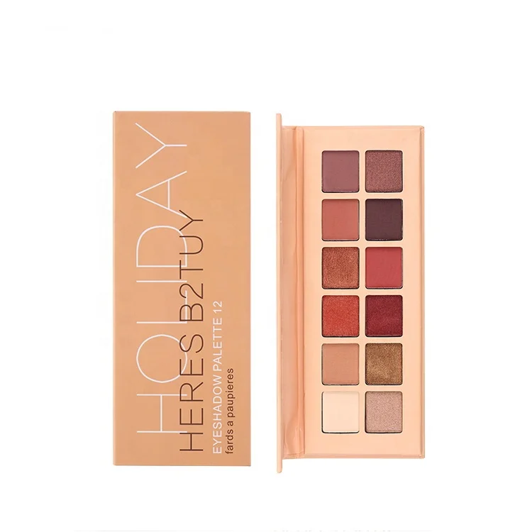 

HERES B2UTY Hottest 12 Colors Palette High Pigment Pressed Glitter Eyeshadow Powder