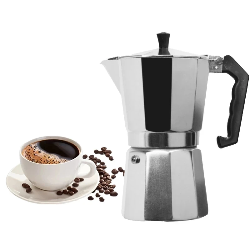 

Coffee pot thickened European-style octagonal pot explosion type Italian hand Moka pot cold extraction coffee tools, Customized color