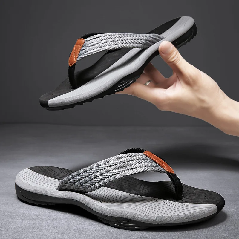 

Cross-border 2022 new flip-flops men's summer sandals Korean beach trend wear non-slip flip-flops men