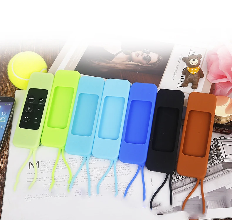 

Smart TV Remote Control Shockproof Silicone Protective Cover With Lanyard For Apple TV 4K Siri 2nd, 5+ colors