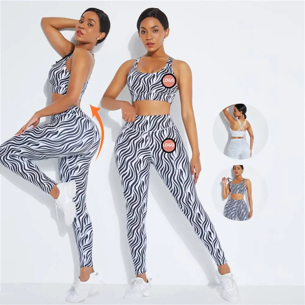 

OEM Service High Waist Snake Printed Womens Apparel Workout Clothes yoga sets fitness