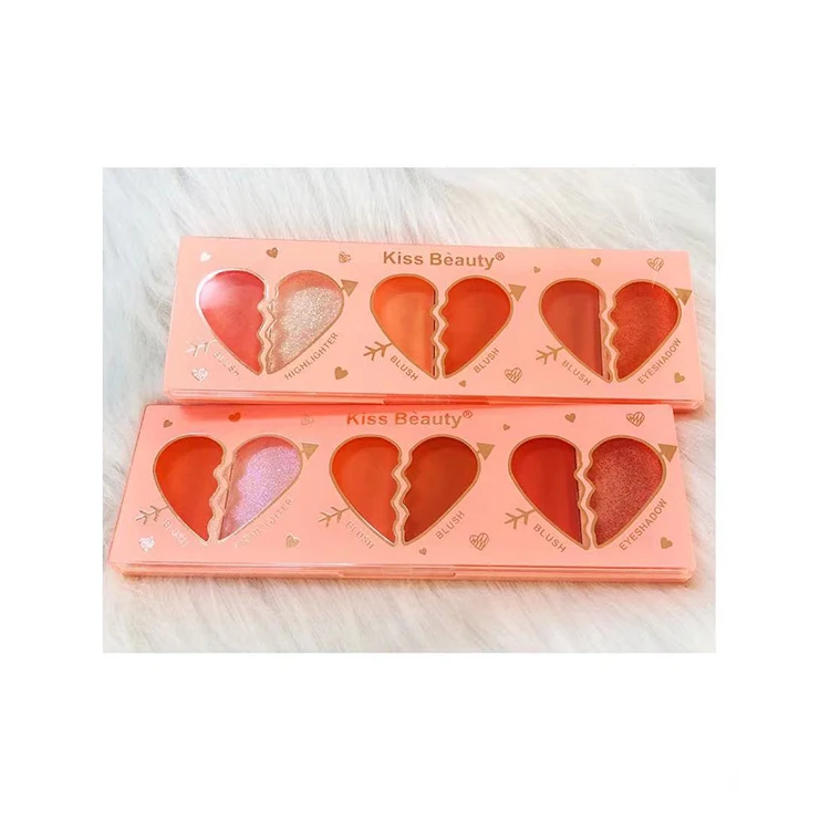 

3 In 1 High Gloss Horizontal Silkworm Eyes Shadow Blush Matte Blush Natural Brightening Blush, 12 colors