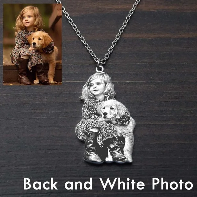 

Pet Photo Necklace Picture Necklace Personalized Cat Custom Dog Necklace