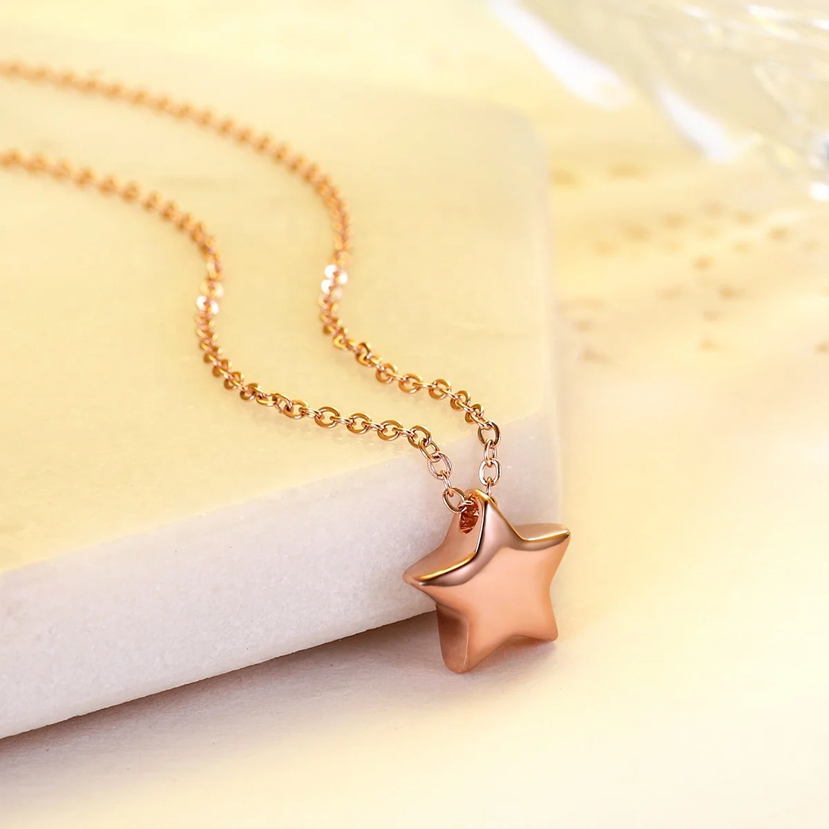

Custom Jewelry Mirror Polish Star Pendant Necklaces Stainless Steel Necklaces Collar con colgante de estrella