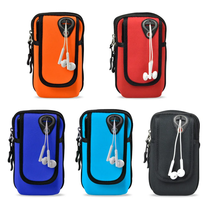 

Sport Running Workout Armband Flip Bag Case for iPhone X Samsung Mobile Phone Earphone Holes Keys Waterproof Arm Bags pouch