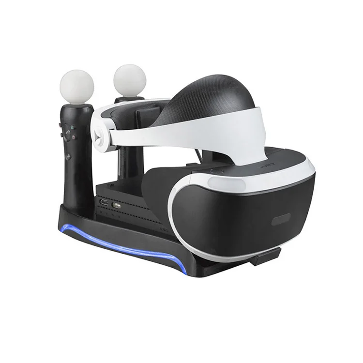 

Charger Station Dock Stand For Ps4 Headset PS Vr Playstation 4 Controller, Black
