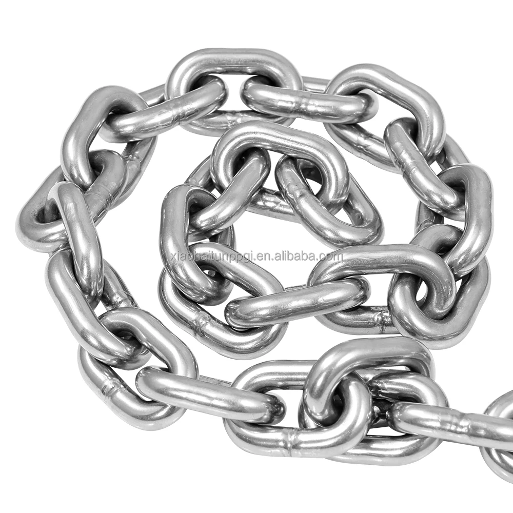 

Little Dolphin Marine U2 U3 Standard Anchor Chain Price 6-12mm Chain Connector Silver Stainless Steel CE Certification 10 Meters