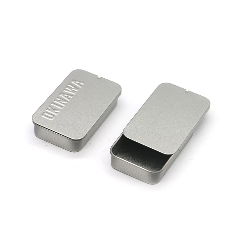 Wholesale Robust Multi-functional Rectangular Metal Mint Tin Box with Sliding Lid