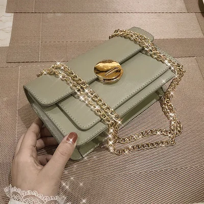 

Simple Ins Small Square Bag Female New Retro Net Red Small Black Bag Fashion Texture Chain Shoulder Messenger Bag