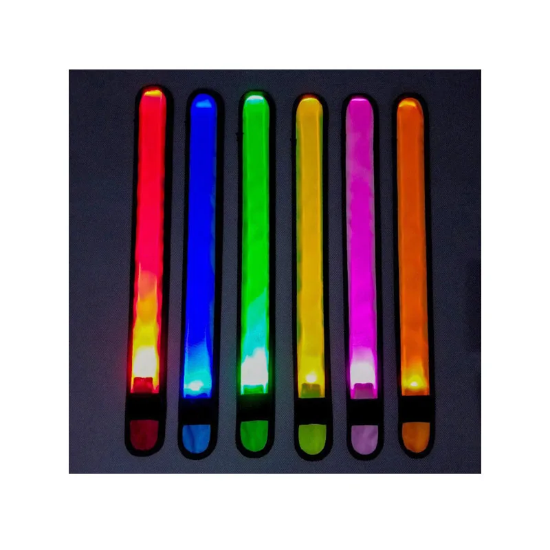 

LED Glow Band Slap Bracelet Flashing Safety Wristband, Picture