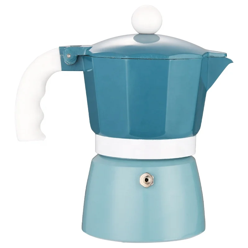 

Popular Colour Aluminum Coffee Maker 9 Cup Moka Pot Silver Valve Stovetop Espresso Maker Make Delicious Coffee At Home