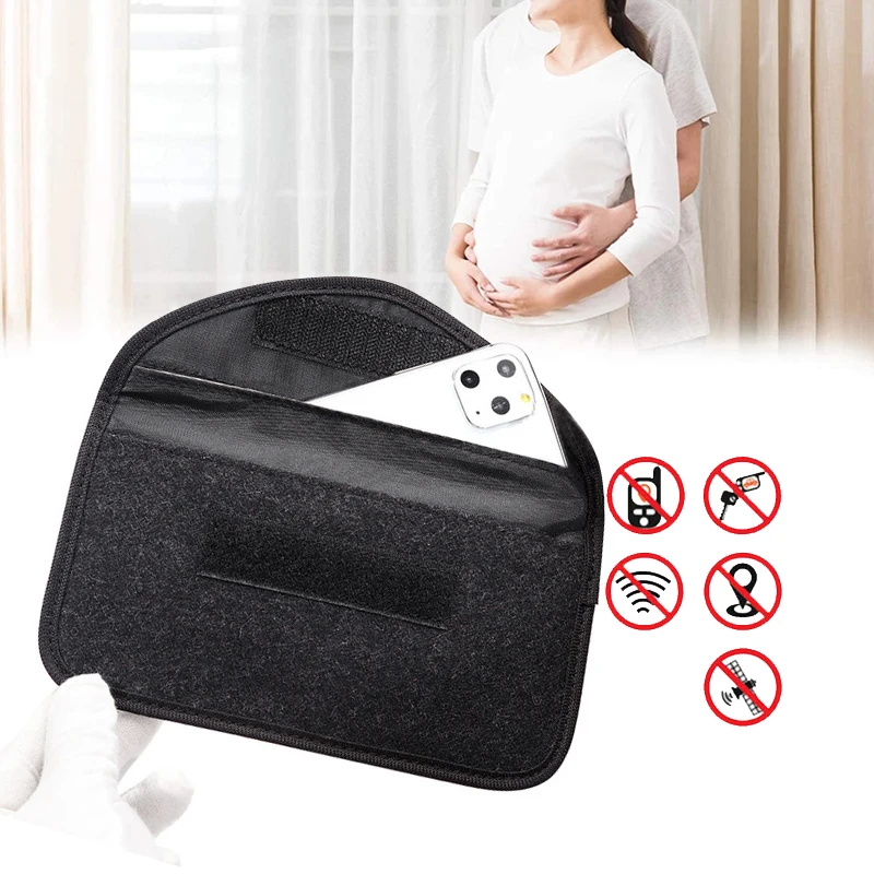 

Anti-Radiation Faraday Bag Pregnant Phone islolted Signal Shielding Blocked Gps Rfid Signal Blocking Handy Wallet Case Blocker