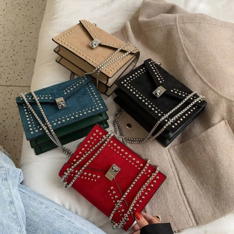 

2020 Trend Fashion Rivet Handbags Crossbody Bag Women Hand Bags Luxury Purses and Handbags for Women