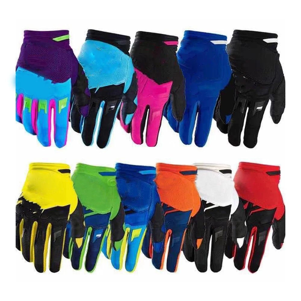 

NEW Colorful gloves mountain bike outdoor off-road long finger motorcycle racing sports protective Anti-fall gloves mitten