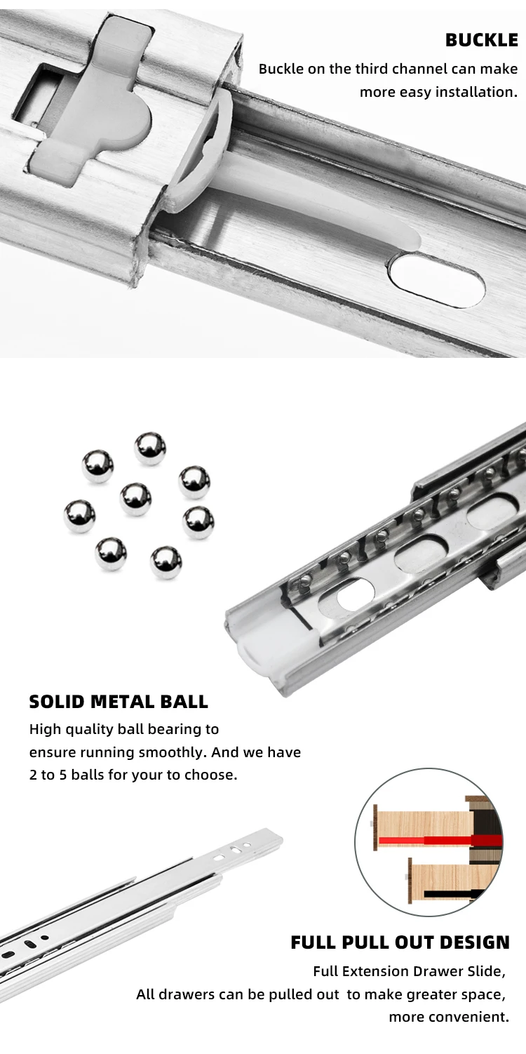 Hot Sale Professional 35mm Small Full Extension Ball Bearing Drawer