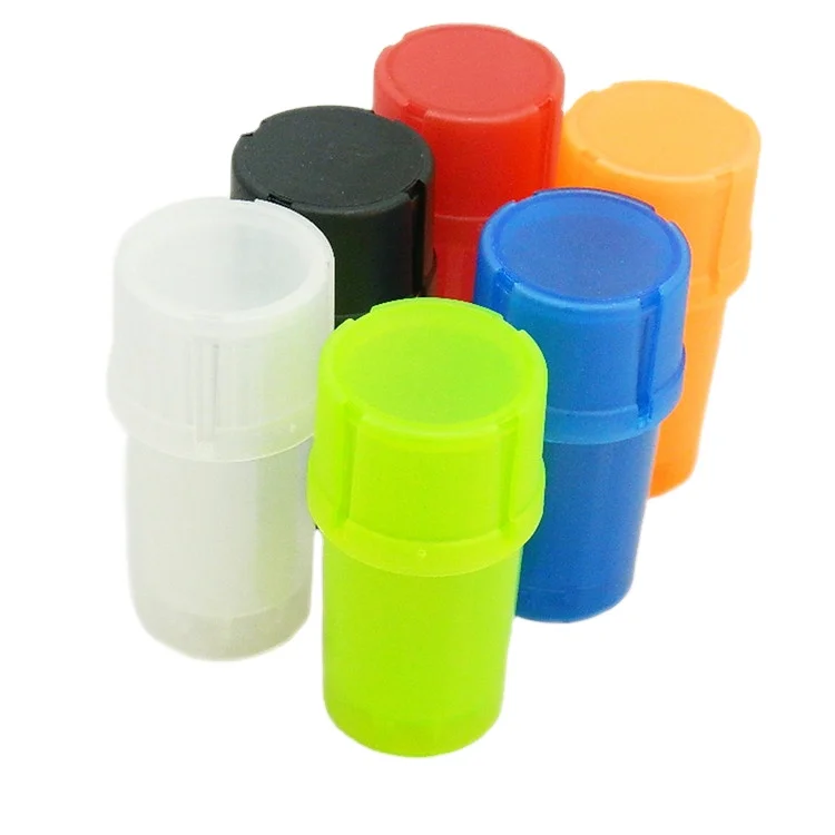 

Small waterproof bottle plastic bottle 2-layer smoke grinder Sealed tank two-in-one tobacco weed grinder