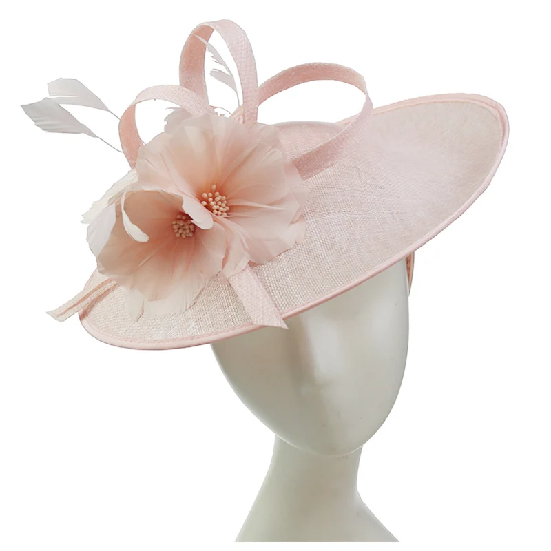 
OEM custom ladies fashion sinamay fascinator hats for female 