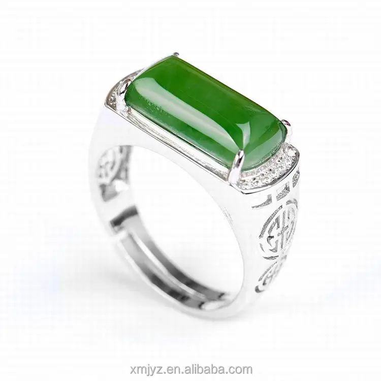 Natural Hetian Jasper S925 Sil