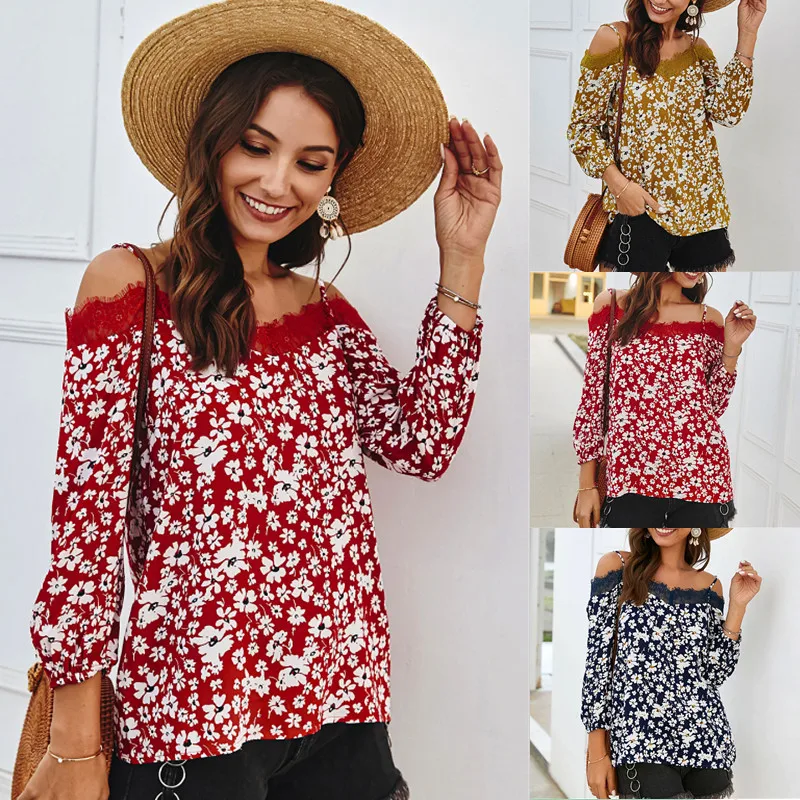 

Hot Sell Spring And Summer New Product Small Sling Lace Trim Top Women T-shirt
