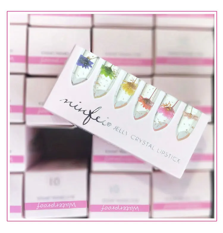 Moisturizer Long-lasting Jelly Flower Lipstick Makeup Temperature Changed Colorful Lip Blam Pink Transparent Wholesale