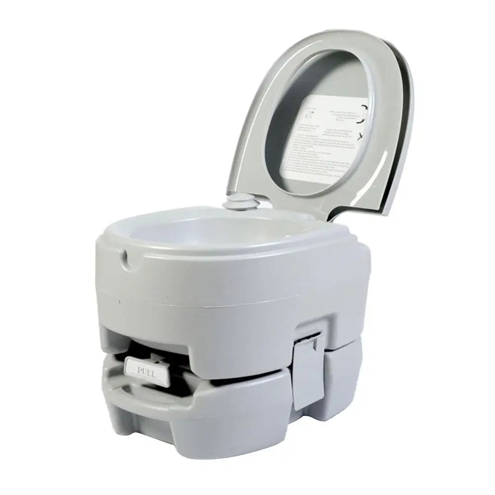 

Portable Toilet Compact Indoor Outdoor Commode Camping Potty Travel Chamber Pot with Built-In Pour Spout and Washing Sprayer