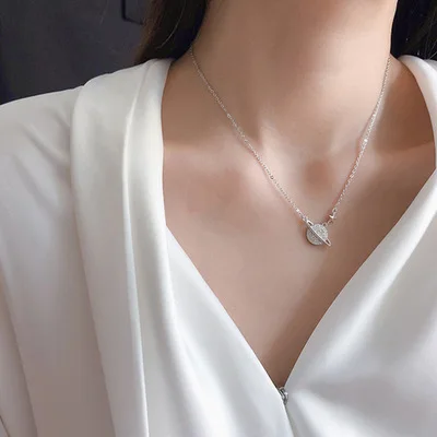 

925 Sterling Silver Planet Necklace Female Fashion Simple Star Clavicle Chain Simple Birthday Gift